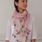 Grey / Candy pink Aztec scarf