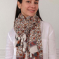 Teal/Ochre large Scarf Trellis aztec design