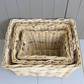 SET OF THREE RECTANGLE KUBU BASKETS