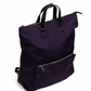 Purple nylon backpack with zip front pocket