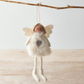 White fur angels Christmas decoration