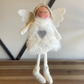 White fur angels Christmas decoration