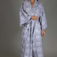 GREY/BLUE FLORAL GOWN