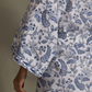Indigo/Grey Floral Gown