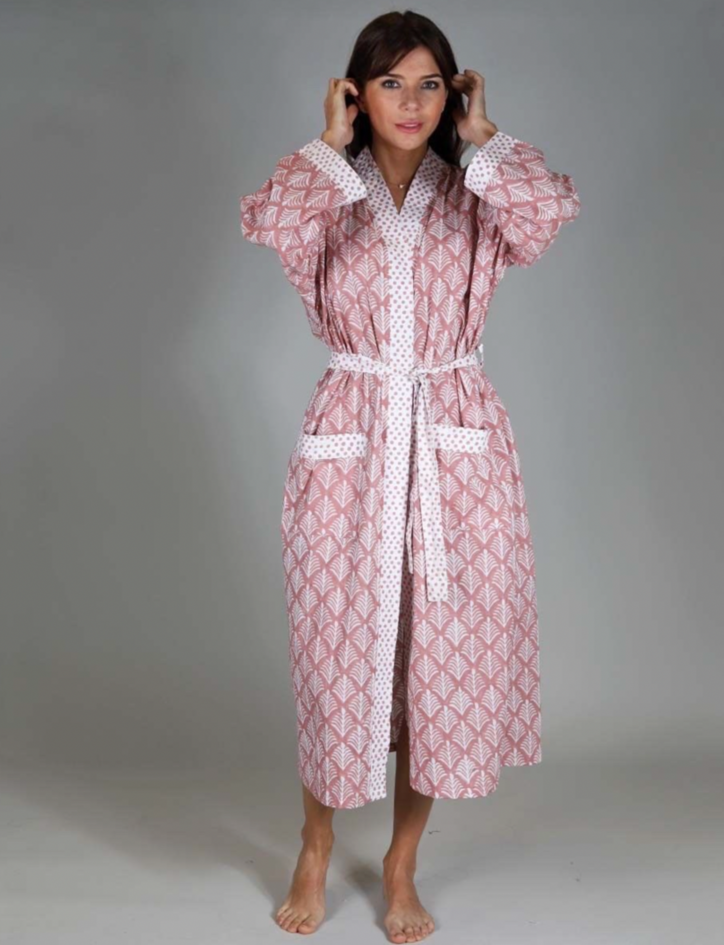Peach  Dotty Kimono