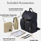 Nylon Changing Backpack-BLACK IN STOCK